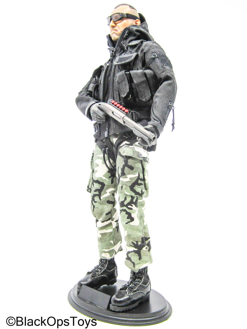 Load image into Gallery viewer, Male Full Dressed Woodland Camo Uniform w/Shotgun &amp; Accessories
