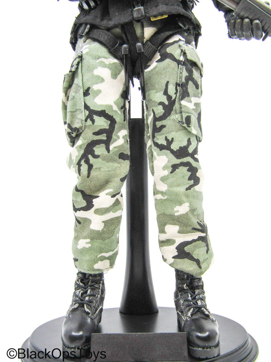 Male Full Dressed Woodland Camo Uniform w/Shotgun & Accessories