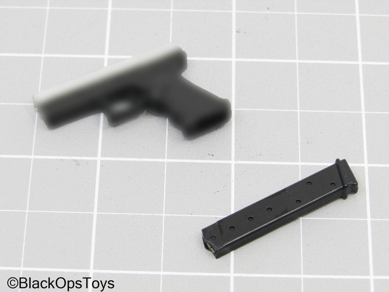 Load image into Gallery viewer, 9mm Black &amp; Silver Pistol w/Mag Stick
