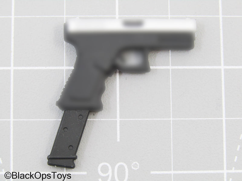 Load image into Gallery viewer, 9mm Black &amp; Silver Pistol w/Mag Stick
