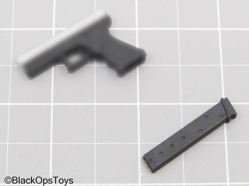 Load image into Gallery viewer, 9mm Black &amp; Silver Pistol w/Mag Stick

