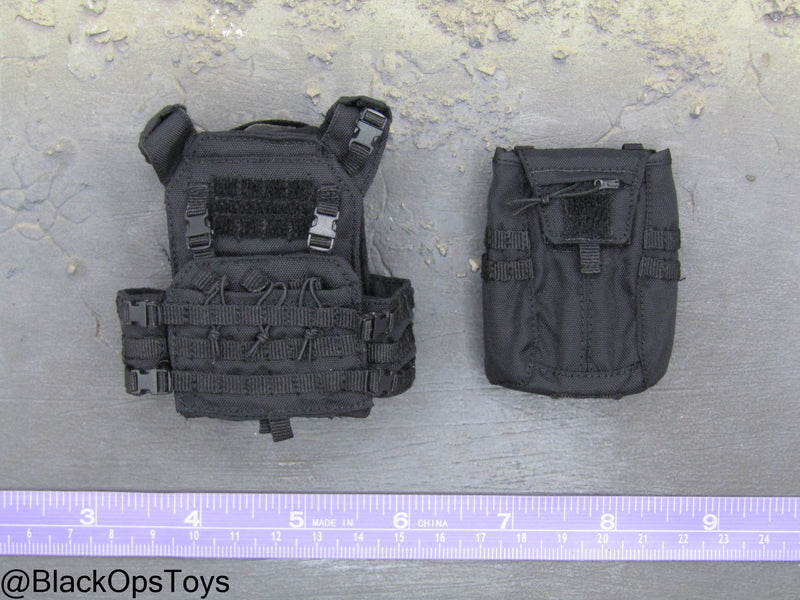 Load image into Gallery viewer, Russian SOBR Granit - Black MOLLE Plate Carrier w/Assault Pack
