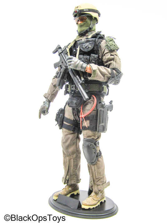 Male Full Dressed Navy SEAL Uniform w/H&K MP5 SMG & Accessories