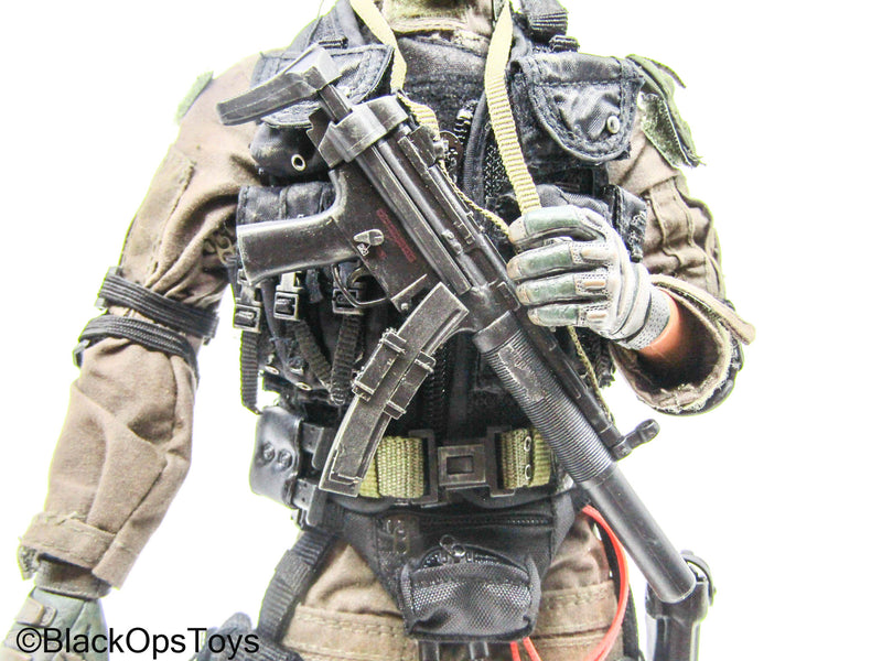 Load image into Gallery viewer, Male Full Dressed Navy SEAL Uniform w/H&amp;K MP5 SMG &amp; Accessories
