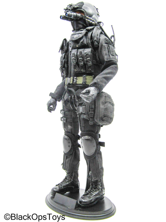 Male Full Dressed Black Ops Uniform w/Pistol & Accessories