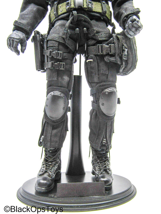 Male Full Dressed Black Ops Uniform w/Pistol & Accessories