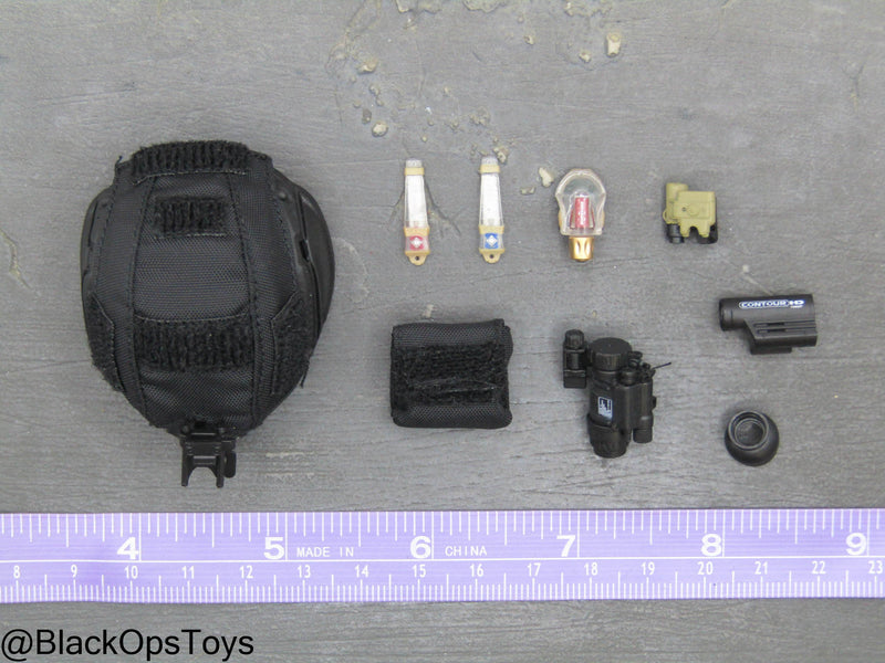 Load image into Gallery viewer, Russian SOBR Granit - Black Helmet w/Attachment Set
