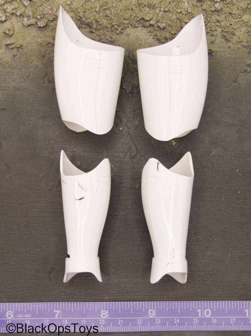 Load image into Gallery viewer, First Order Stormtrooper - Scratched White Leg Armor Set
