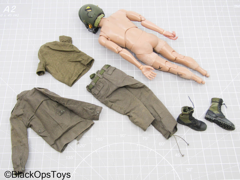 Load image into Gallery viewer, Custom Male Short Body w/OD Green Uniform, Headsculpt &amp; Helmet
