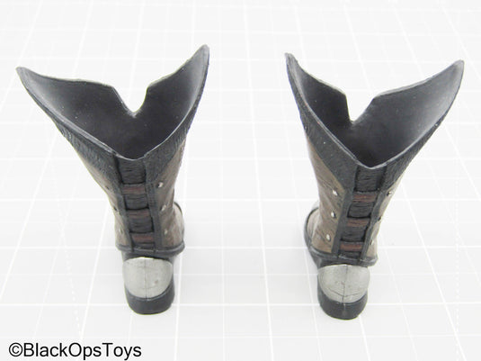 Wolverine - Brown Boots w/Pegs & Shin Guards (Peg Type)