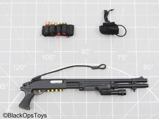 Custom Benelli M1 Super 90 Tactical Shotgun w/Ammo Pouch & Shells