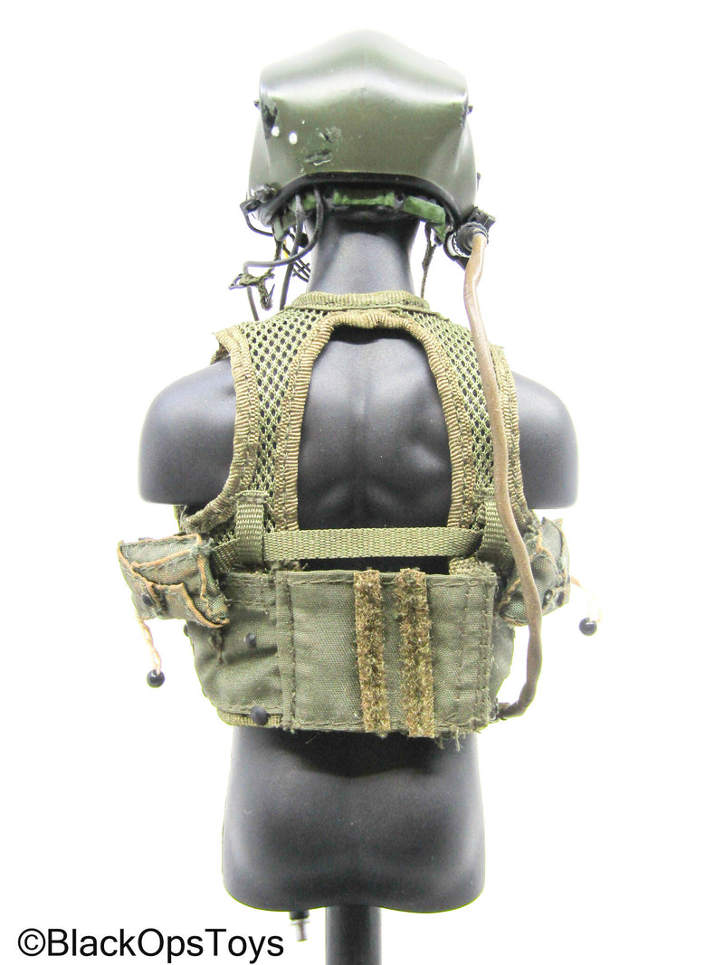 Load image into Gallery viewer, OD Green Apache Pilot Helmet w/Tactical Vest (BBI)
