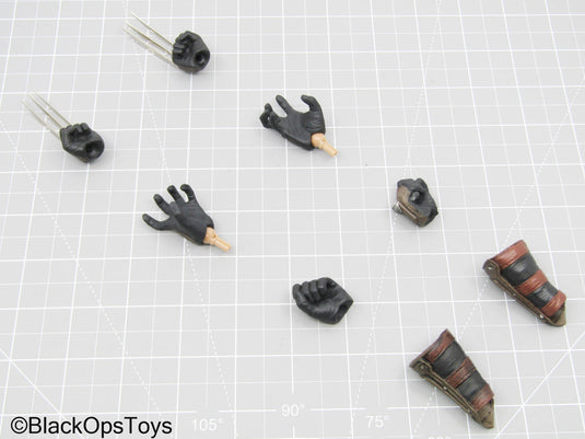 Wolverine - Metal Claw Gloved Hand Lot w/Arm Gauntlets