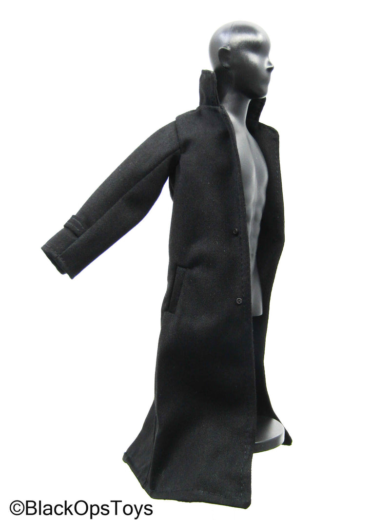 Load image into Gallery viewer, Black Trench Coat
