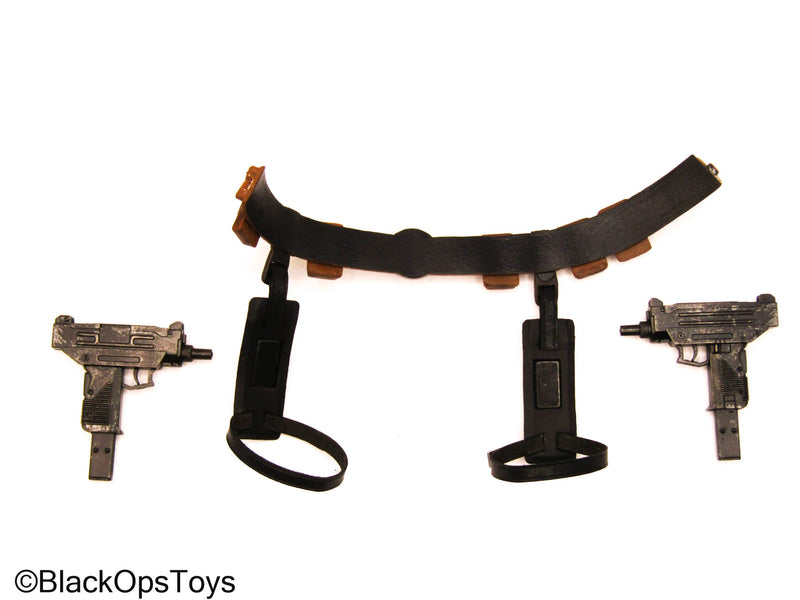 Load image into Gallery viewer, Lady Deadpool - Female Belt w/Magnetic Drop Leg Holsters &amp; Mac10s
