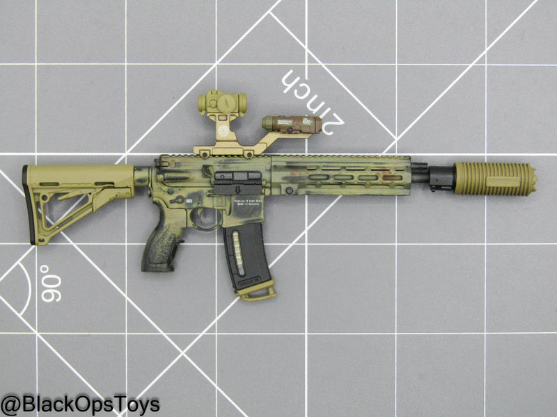 Load image into Gallery viewer, Weathered Camo HK 416 Rifle w/Attachment Set
