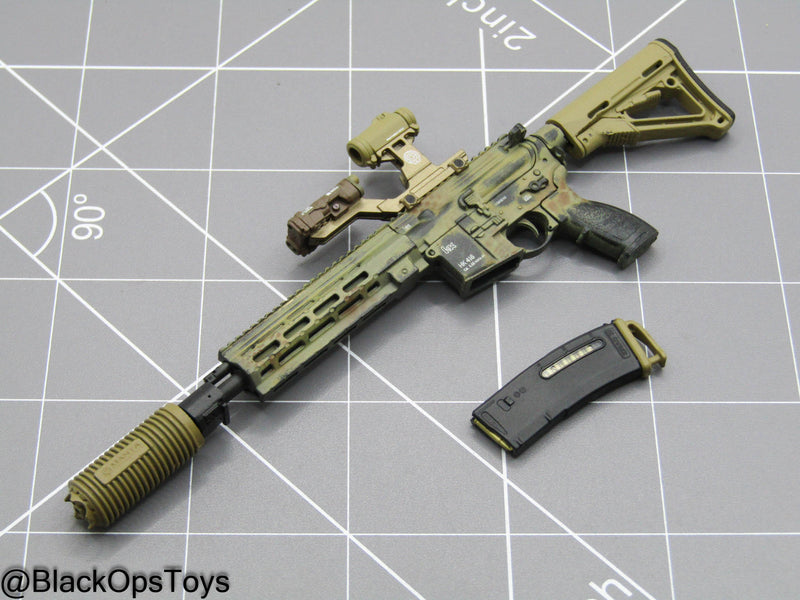 Load image into Gallery viewer, Weathered Camo HK 416 Rifle w/Attachment Set
