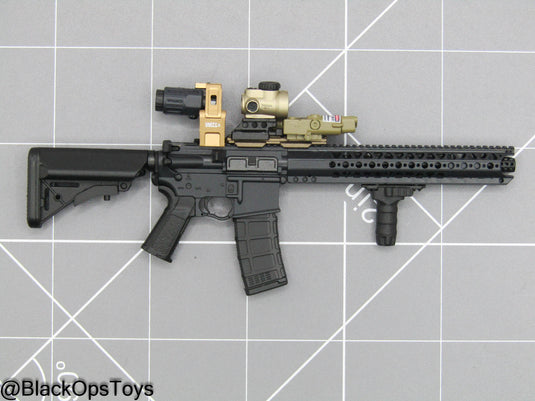 Black AR-15 Rifle w/Attachment Set