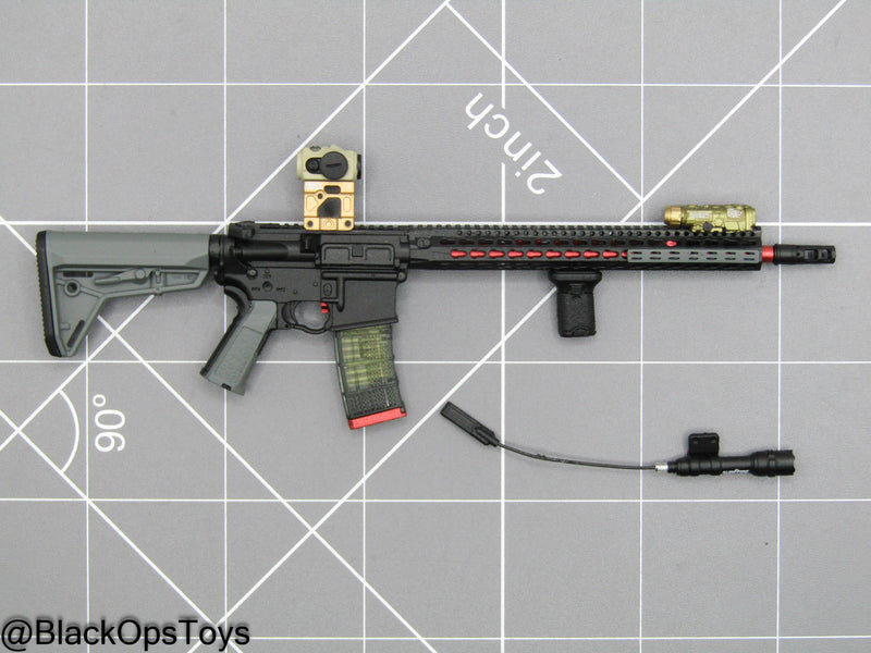 Load image into Gallery viewer, Black &amp; Grey AR-15 Rifle w/Attachment Set
