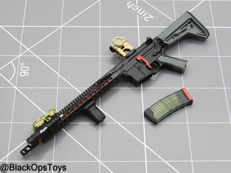 Load image into Gallery viewer, Black &amp; Grey AR-15 Rifle w/Attachment Set
