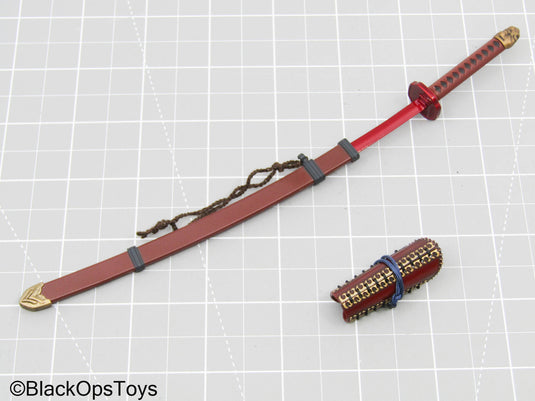 Red Katana Sword w/Sheath & Arm Gauntlet (Sideshow Collectibles)