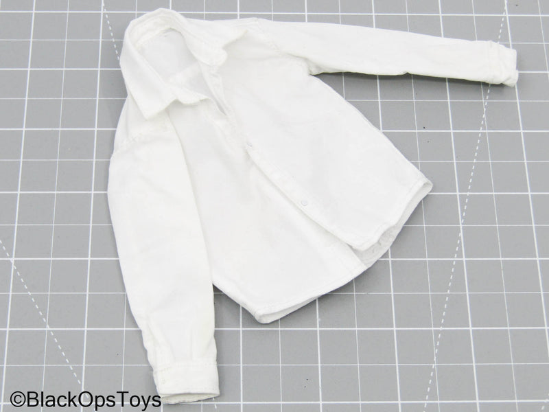 Load image into Gallery viewer, White Button Up Dressed Shirt
