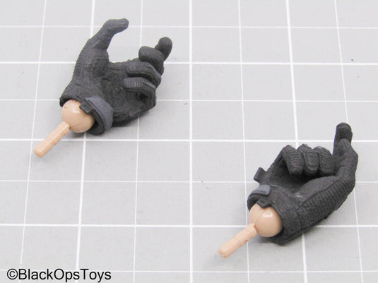 Black Gloved Hands w/Pegs