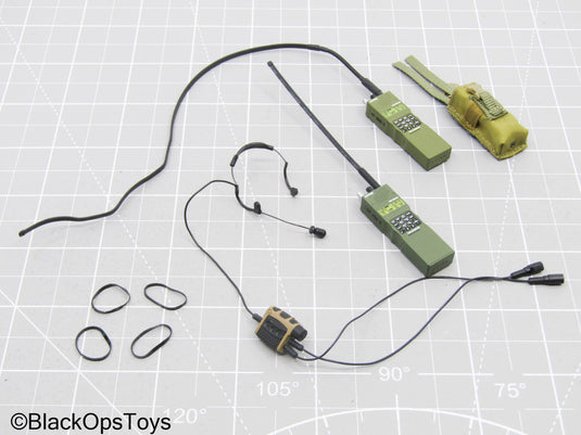 OD Green Radio Set w/Pouch & Headset Gear Set