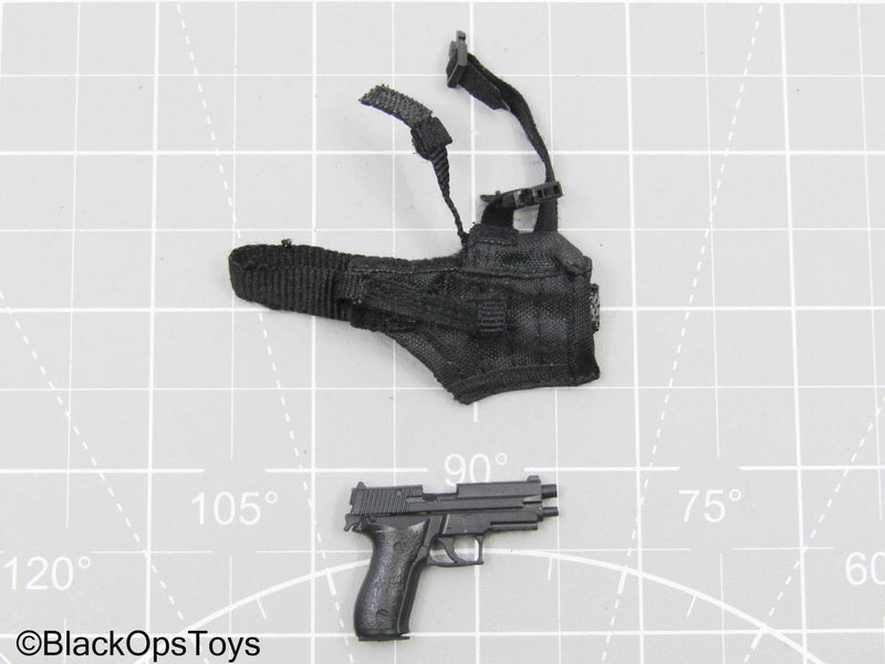 Load image into Gallery viewer, Black Pistol w/Drop Leg Holster
