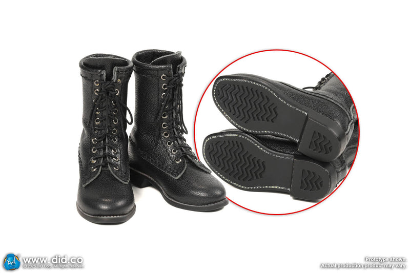 Load image into Gallery viewer, Top Gun - Tom &amp; Nick - Black Leather Boots (Foot Type)
