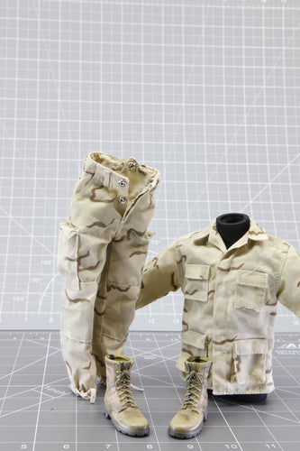 BAM 1/6 3C Desert Uniform And Boots (Foot Type) Set