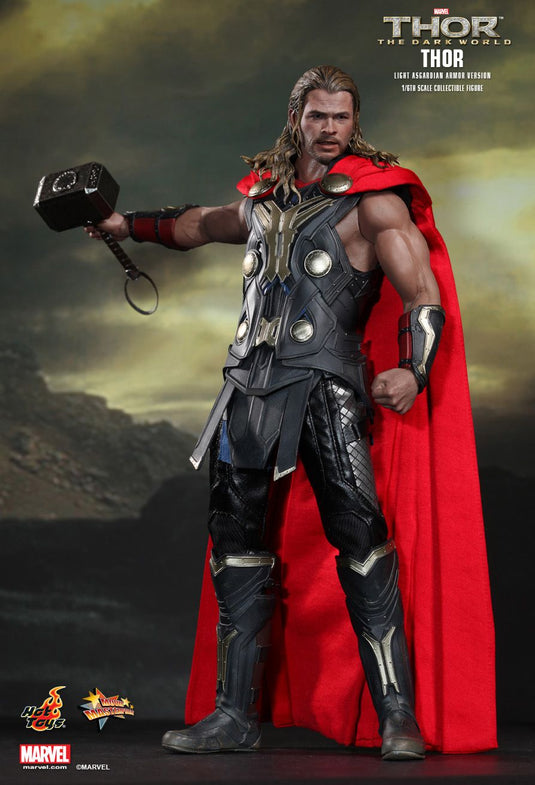 Light Asgardian Thor - Black Leather Like Cloak