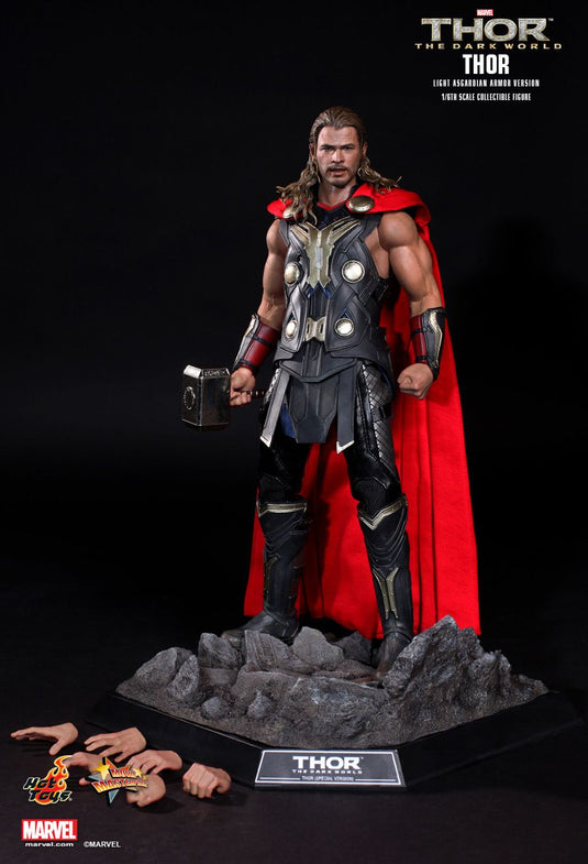 Light Asgardian Thor - Black Leather Like Cloak