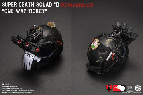 ZERT SDS13 Remastered - Black Multicam Helmet w/Visor & NVG Type 1