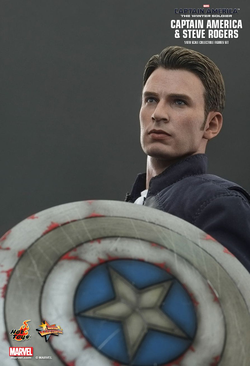 Load image into Gallery viewer, Winter Solder - Captain America - Male Masked Head Sculpt *Dye Stains*
