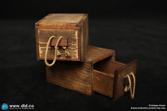 WWI - War Desk - Wooden Desk w/Drawers & Diorama Stand