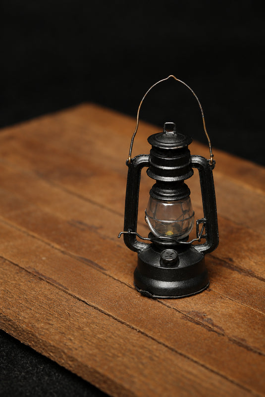 WWI - War Desk - Metal Light Up Kerosene Lamp
