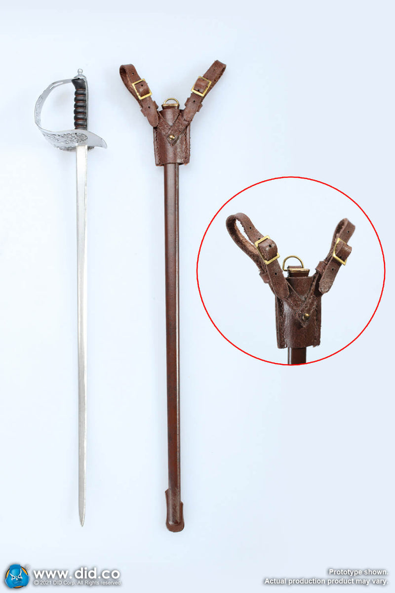 Load image into Gallery viewer, WWI - British Colonel Mackenzie - Metal Officer Sword w/Sheath
