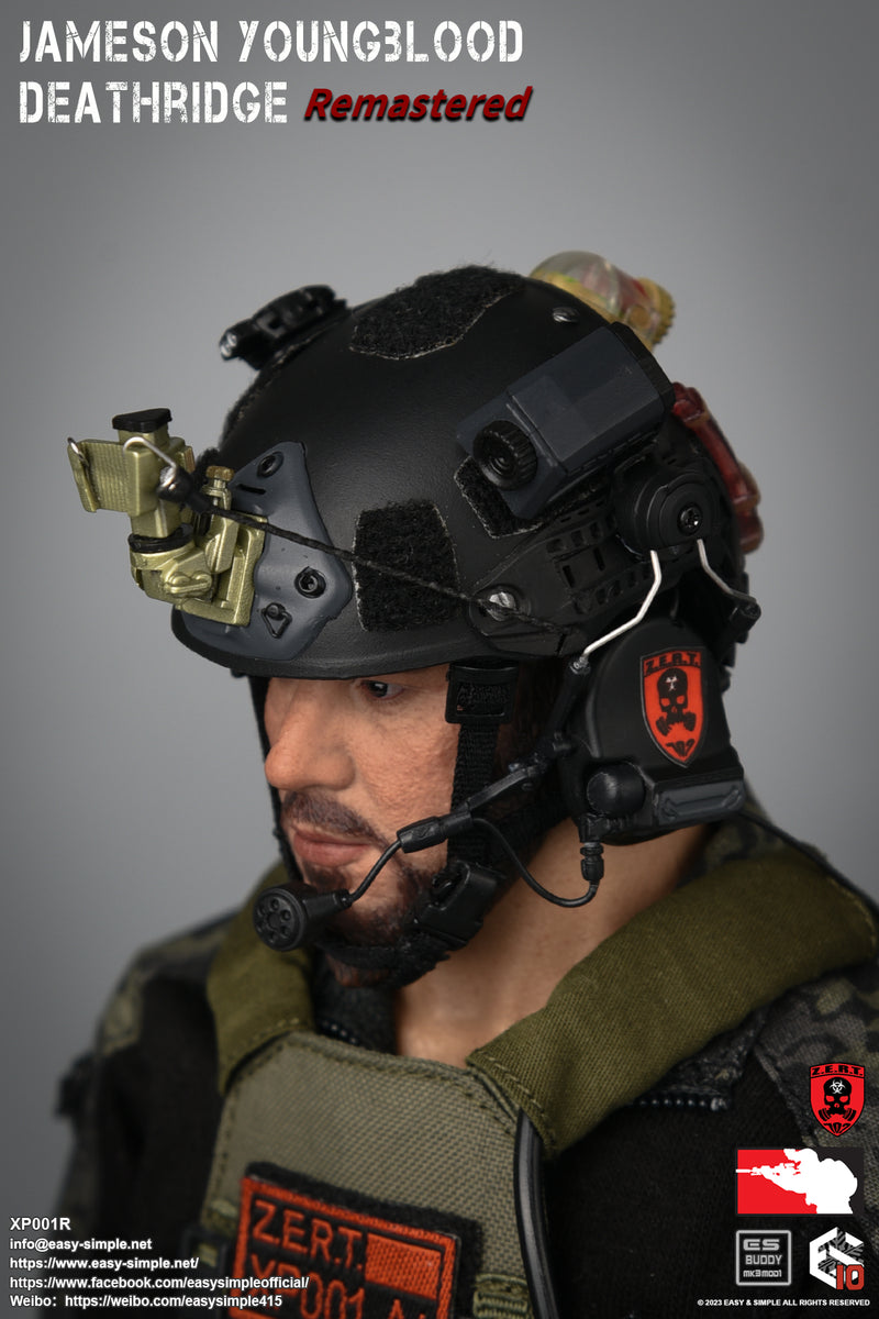 Load image into Gallery viewer, ZERT - Deathridge Remastered - Black Helmet w/NVG Set
