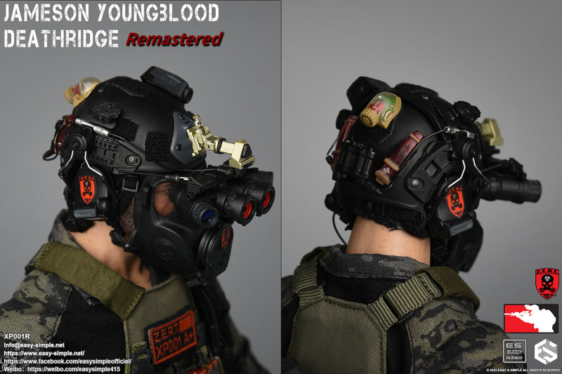 Load image into Gallery viewer, ZERT - Deathridge Remastered - Black Helmet w/NVG Set
