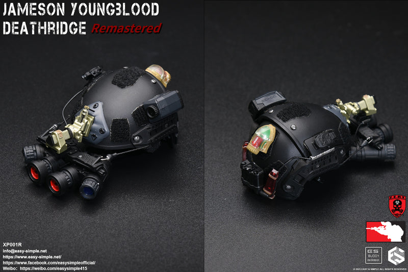 Load image into Gallery viewer, ZERT - Deathridge Remastered - Black Helmet w/NVG Set
