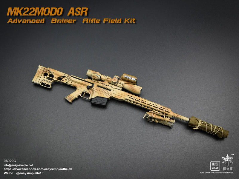 Load image into Gallery viewer, Desert Camo MK22 MOD0 ASR Bolt Action Sniper Rifle w/Attachments
