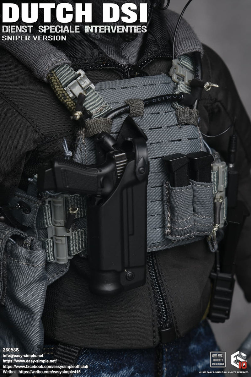 Load image into Gallery viewer, Dutch DSI Sniper Version - Grey MOLLE Combat Vest w/Pouch Set &amp; Pistol
