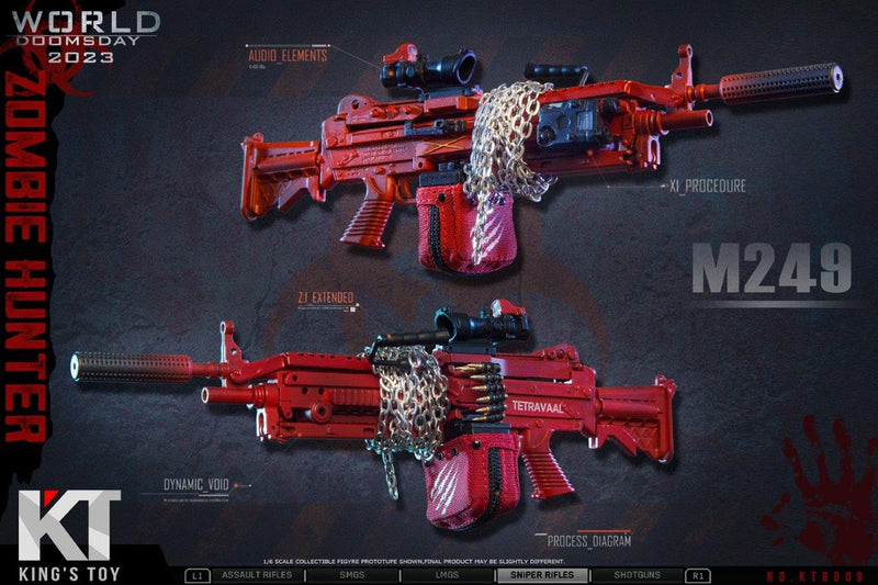 Load image into Gallery viewer, Zombie Hunter - Red M249 Light Machine Gun (LMG)
