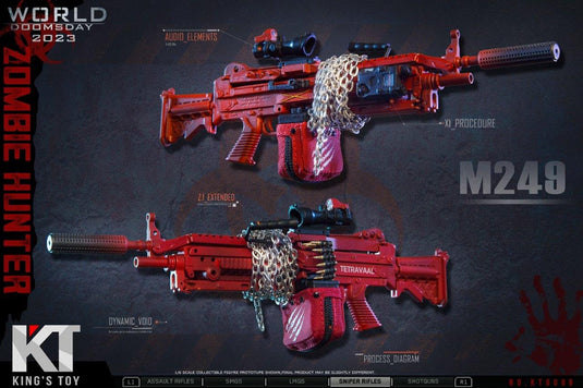 Zombie Hunter - Red M249 Light Machine Gun (LMG)