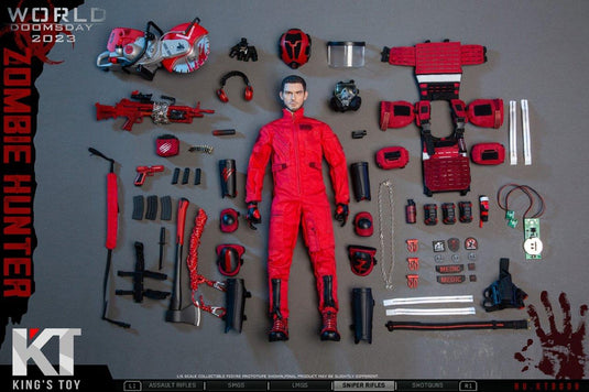 Zombie Hunter - Red Helmet w/Face Shield & NVG Set