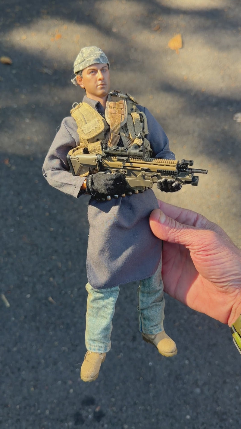 Load and play video in Gallery viewer, Male Full Dressed CIA SAD Uniform w/FN SCAR AR &amp; Accessories
