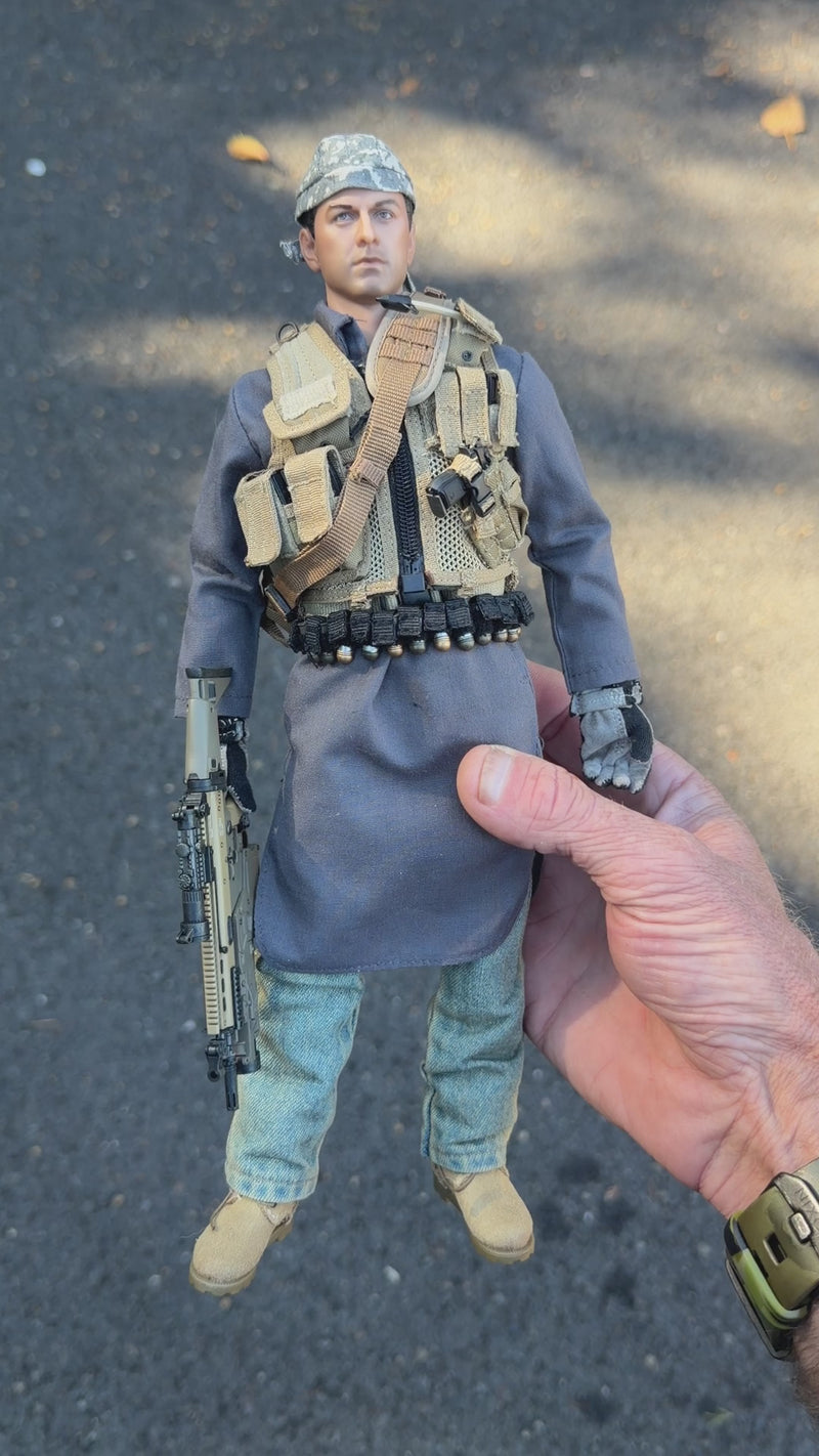 Load and play video in Gallery viewer, Male Full Dressed CIA SAD Uniform w/FN SCAR AR &amp; Accessories
