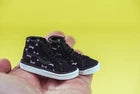 Black VANS High Top Sk8 Shoes (Foot Type) w/Socks & Extra Laces