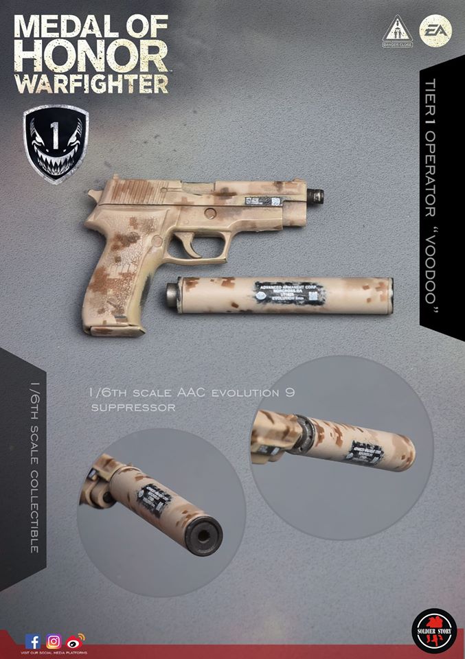 Load image into Gallery viewer, Medal Of Honor Warfighter - AOR Camo SIG P226R 9MM Pistol Set
